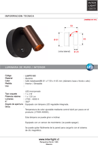 Aplique aluminio café metalizado dimeable con sensor de movimiento Ø8,1x5.9x6.5 cm 2W LED - LUAP0180