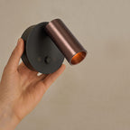 Aplique aluminio café metalizado dimeable con sensor de movimiento Ø8,1x5.9x6.5 cm 2W LED - LUAP0180