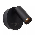 Aplique aluminio negro dimeable con sensor de movimiento Ø8,1x5.9x6.5 cm 2W LED - LUAP0181