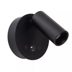 Aplique aluminio negro dimeable con sensor de movimiento Ø8,1x5.9x6.5 cm 2W LED - LUAP0181