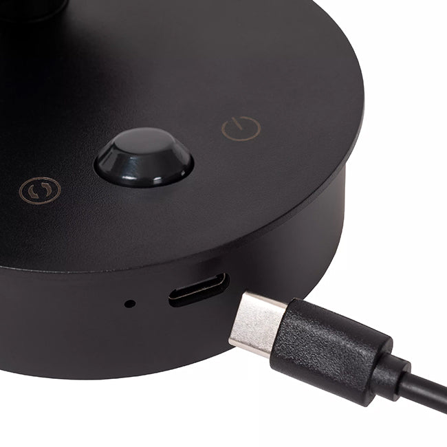 Aplique aluminio negro dimeable con sensor de movimiento Ø8,1x5.9x6.5 cm 2W LED - LUAP0181