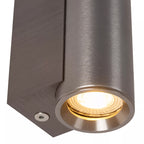 Aplique aluminio gris metalizado Ø4x6,2x9 cm 1xGU10 (MR11) - LUAP0182