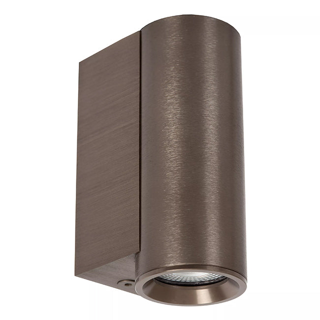 Aplique aluminio café metalizado Ø4x6,2x9 cm 1xGU10 (MR11) - LUAP0184