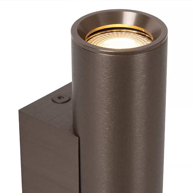 Aplique aluminio Café metalizado Ø4x6,2x18 cm 2xGU10 (MR11) - LUAP0185