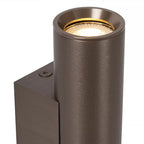Aplique aluminio Café metalizado Ø4x6,2x18 cm 2xGU10 (MR11) - LUAP0185