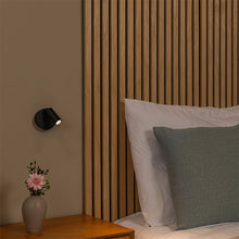 Cargar imagen en el visor de la galería, Aplique aluminio negro dimeable  tactil Ø8,1x5.9x6.5 cm 2W LED - LUAP0186
