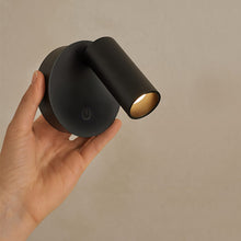 Cargar imagen en el visor de la galería, Aplique aluminio negro dimeable  tactil Ø8,1x5.9x6.5 cm 2W LED - LUAP0186
