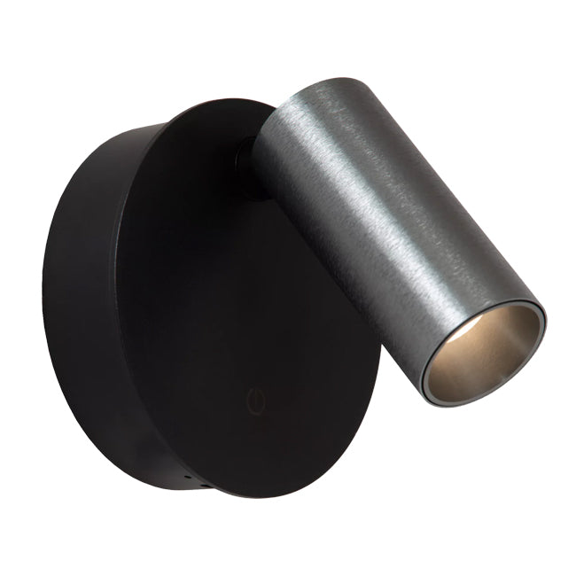 Aplique aluminio gris metalizado dimeable  tactil Ø8,1x5.9x6.5 cm 2W LED - LUAP0187