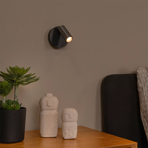 Aplique aluminio gris metalizado dimeable  tactil Ø8,1x5.9x6.5 cm 2W LED - LUAP0187
