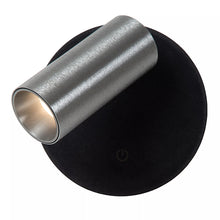 Cargar imagen en el visor de la galería, Aplique aluminio gris metalizado dimeable  tactil Ø8,1x5.9x6.5 cm 2W LED - LUAP0187
