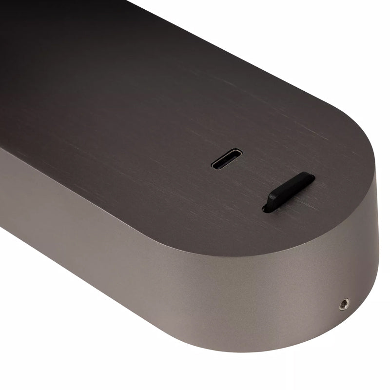 Aplique aluminio hierro gris Ø6.5x11x18 cm 6.3W LED  - LUAP0190