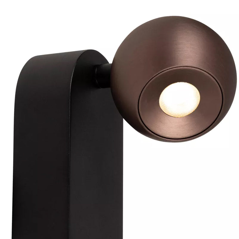Aplique aluminio negro café Ø6.5x11x18 cm 6.3W LED - LUAP0191