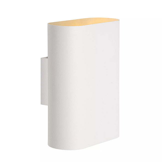 Aplique metal blanco interior dorado 16x8x20 cm 2 luces E14 - LUAP0194