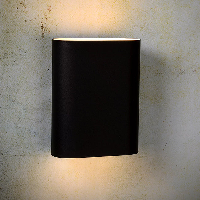 Aplique metal negro interior dorado 16x8x20 cm 2 luces E14  - LUAP0195
