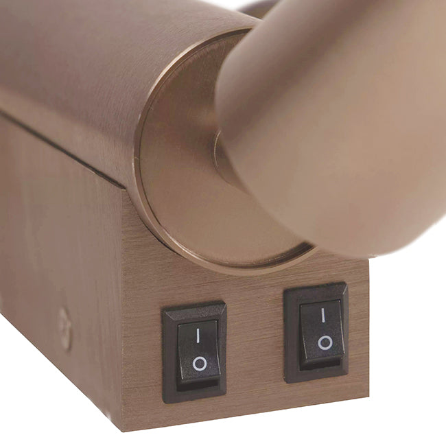 Aplique aluminio taupe Ø3.9x6.4x37 cm 2 luces GU10 (MR11) - LUAP0196