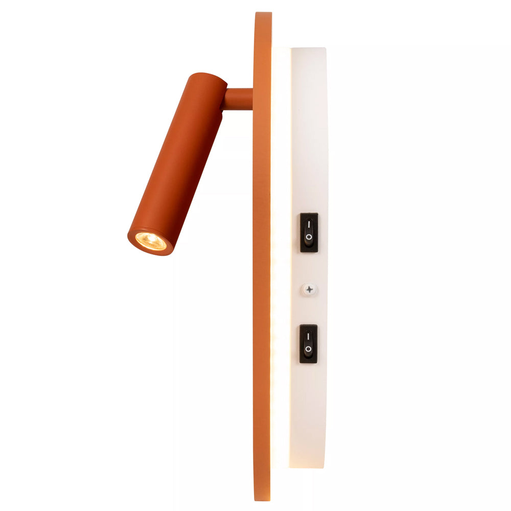 Aplique madera terracota 18,4x17x28,1 cm 12W LED - LUAP0197