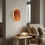 Aplique madera terracota 18,4x17x28,1 cm 12W LED - LUAP0197