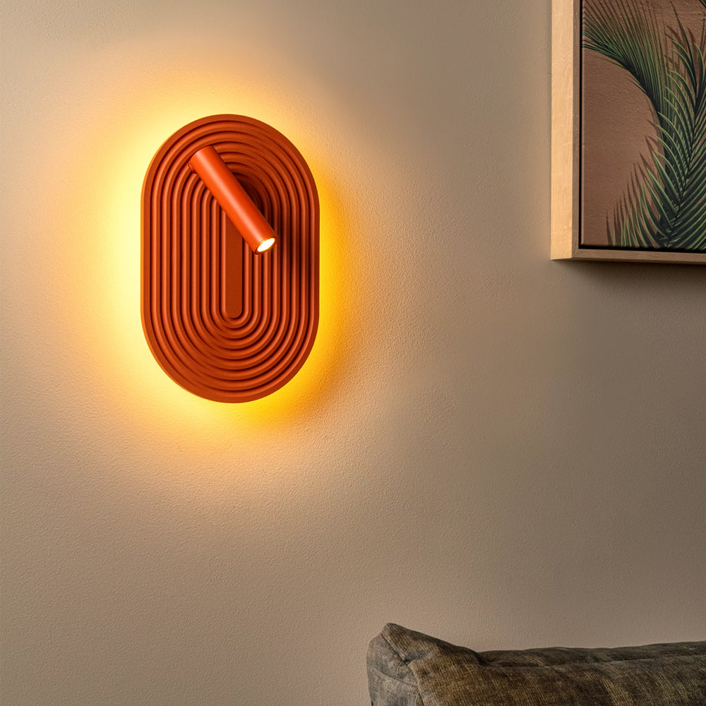 Aplique madera terracotta 18,4x17x28,1 cm 12W LED - LUAP0197