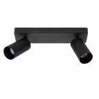 Foco aluminio negro 31x9 cm 2 luces GU10 - LUFO0013