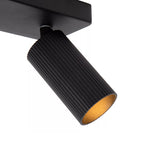Foco aluminio negro 31x9 cm 2 luces GU10 - LUFO0013