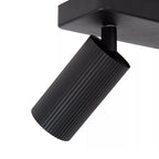 Foco aluminio negro 31x9 cm 2 luces GU10 - LUFO0013