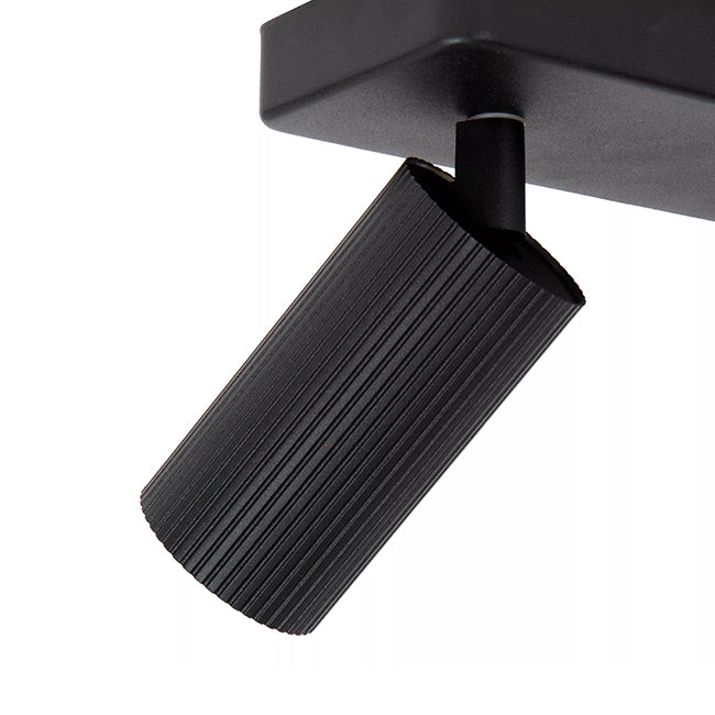 Foco aluminio negro 31x9 cm 2 luces GU10 - LUFO0013