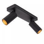 Foco aluminio negro 31x9 cm 2 luces GU10 - LUFO0013
