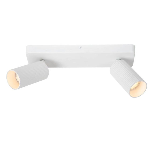 Foco aluminio blanco 31x9 cm 2 luces GU10 - LUFO0017