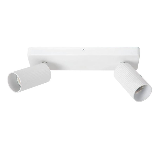 Foco aluminio blanco 31x9 cm 2 luces GU10 - LUFO0017