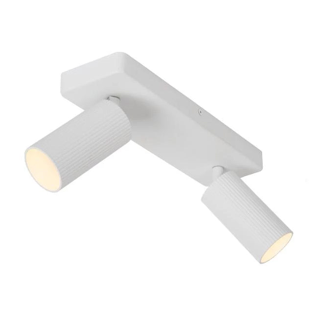 Foco aluminio blanco 31x9 cm 2 luces GU10 - LUFO0017