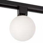 Lámpara para riel monofásico aluminio negro vidrio opal Ø10 cm 1xG9 - LUFO0022