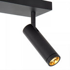 Foco aluminio negro 25x10x23 cm 2 luces GU10 (MR11)  - LUFO0025