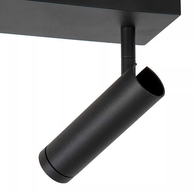 Foco aluminio negro 25x10x23 cm 2 luces GU10 (MR11)  - LUFO0025