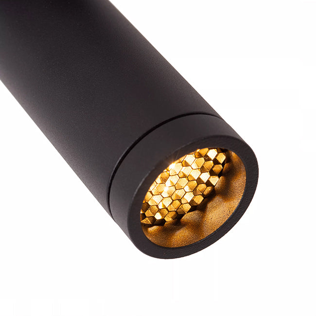 Foco aluminio negro 25x10x23 cm 2 luces GU10 (MR11)  - LUFO0025