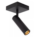 Foco aluminio negro 10x10x23 cm  1 luz GU10 (MR11) - LUFO0026
