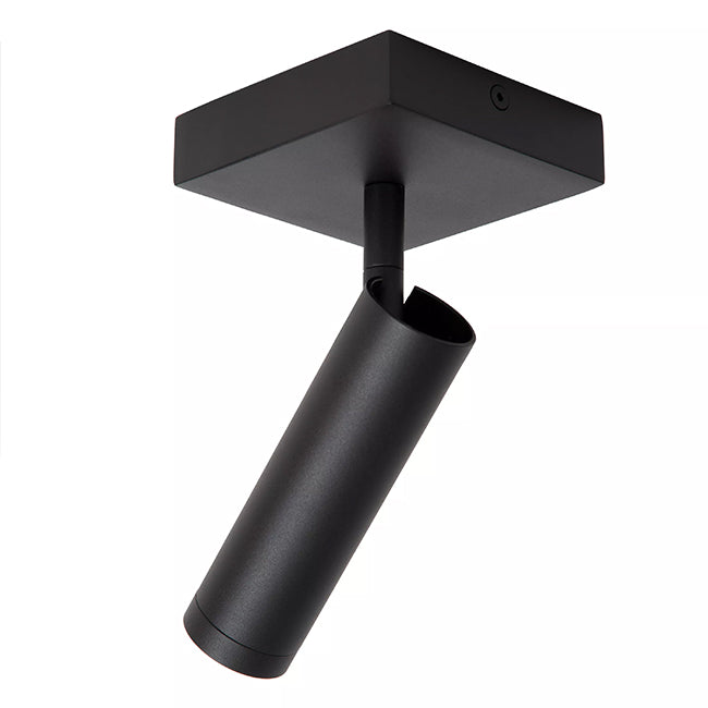 Foco aluminio negro 10x10x23 cm  1 luz GU10 (MR11) - LUFO0026