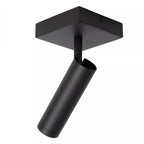 Foco aluminio negro 10x10x23 cm  1 luz GU10 (MR11) - LUFO0026