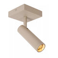 Foco aluminio taupe 10x10x23 cm  1 luz GU10 (MR11) - LUFO0027