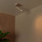 Foco aluminio taupe 10x10x23 cm  1 luz GU10 (MR11) - LUFO0027