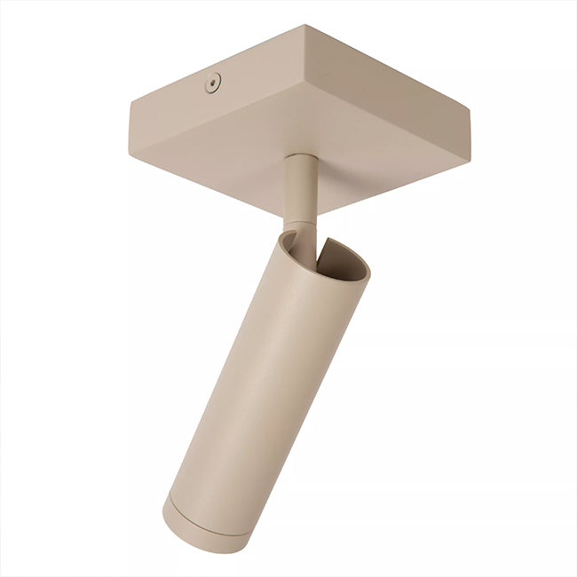 Foco aluminio taupe 10x10x23 cm  1 luz GU10 (MR11) - LUFO0027