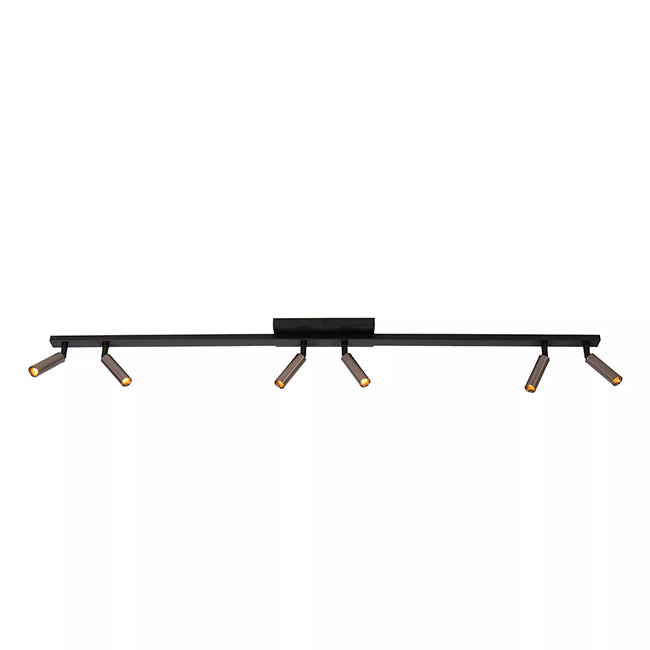 Foco de techo muro aluminio negro cafe direccionable 6 luces G9 - LUFO0031