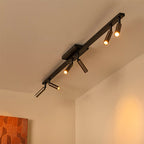 Foco de techo muro aluminio negro cafe direccionable 6 luces G9 - LUFO0031