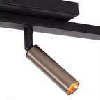 Foco de techo muro aluminio negro cafe direccionable 6 luces G9 - LUFO0031