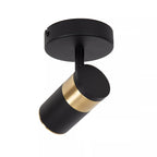 Foco metal negro oro mate de techo o muro 10x15 cm  GU10 - LUFO0034