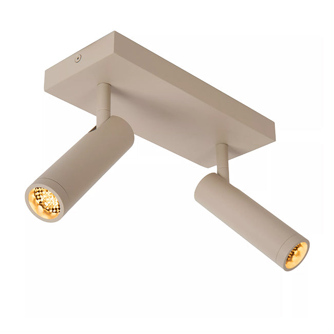 Foco aluminio taupe 25x10x23 cm 2 luces GU10 (MR11) - LUFO0035