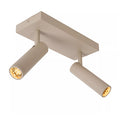 Foco aluminio taupe 25x10x23 cm 2 luces GU10 (MR11) - LUFO0035