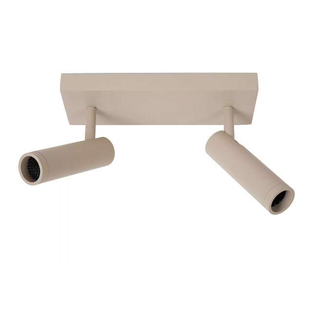Foco aluminio taupe 25x10x23 cm 2 luces GU10 (MR11) - LUFO0035