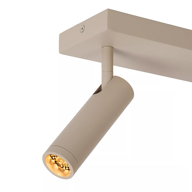Foco aluminio taupe 25x10x23 cm 2 luces GU10 (MR11) - LUFO0035