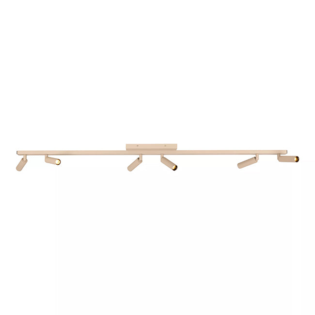 Foco de techo muro aluminio negro cafe direccionable 6 luces G9 - LUFO0038