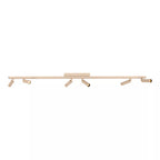 Foco de techo muro aluminio negro cafe direccionable 6 luces G9 - LUFO0038
